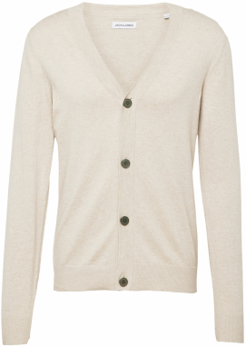 JACK & JONES Kardigán 'JJEEmil'  svetlobéžová