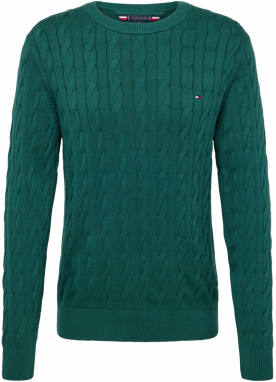 TOMMY HILFIGER Sveter 'Classic'  námornícka modrá / tmavozelená / červená / šedobiela
