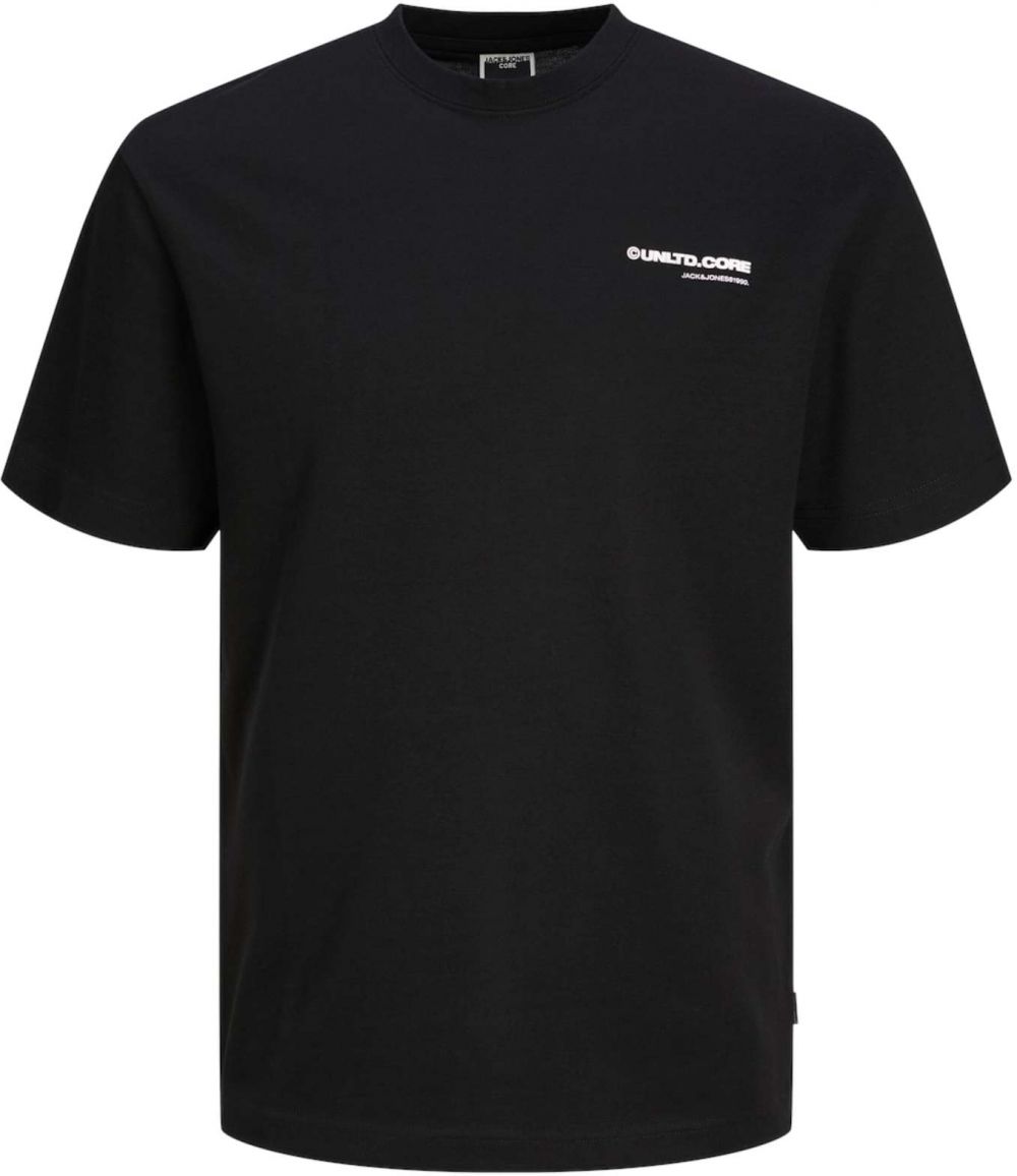 JACK & JONES Tričko 'JCOAero'  čierna / biela