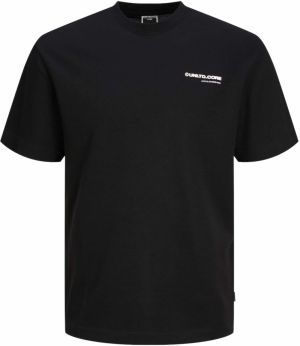 JACK & JONES Tričko 'JCOAero'  čierna / biela