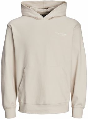 JACK & JONES Mikina 'JCOAERO'  béžová / biela