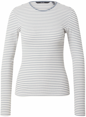 VERO MODA Tričko 'VMCHLOE'  svetlosivá / biela