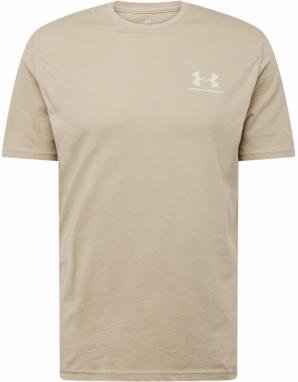 UNDER ARMOUR Funkčné tričko  kapučíno / biela