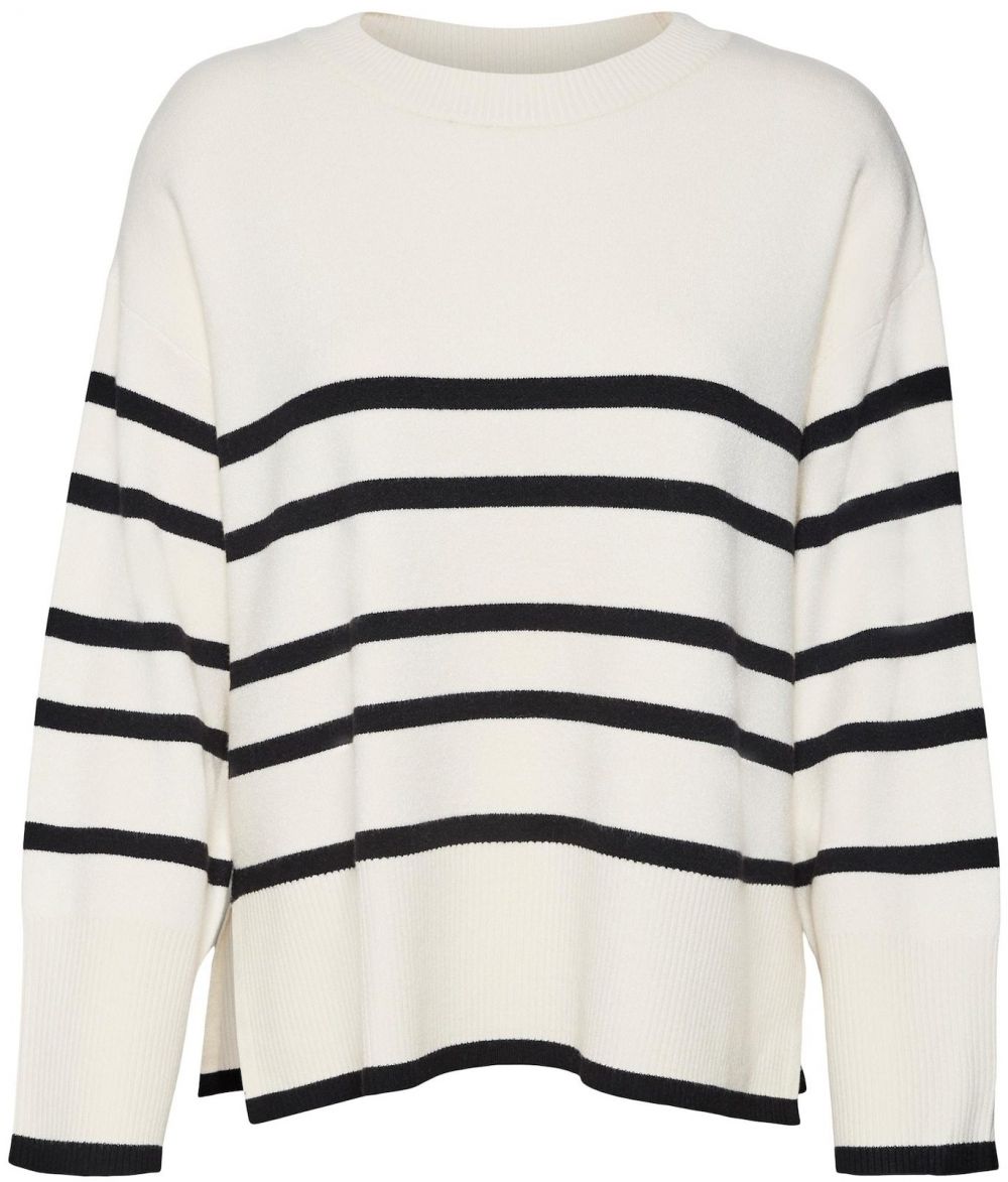 VERO MODA Sveter 'VMSaba'  béžová / čierna