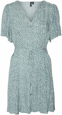 VERO MODA Košeľové šaty 'VMAlba'  pastelovo zelená / biela