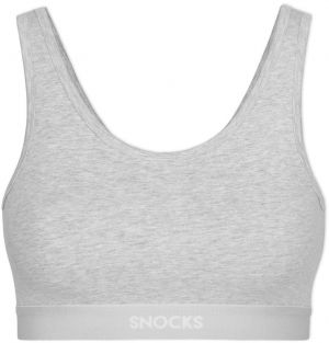 SNOCKS Podprsenka  sivá melírovaná / biela