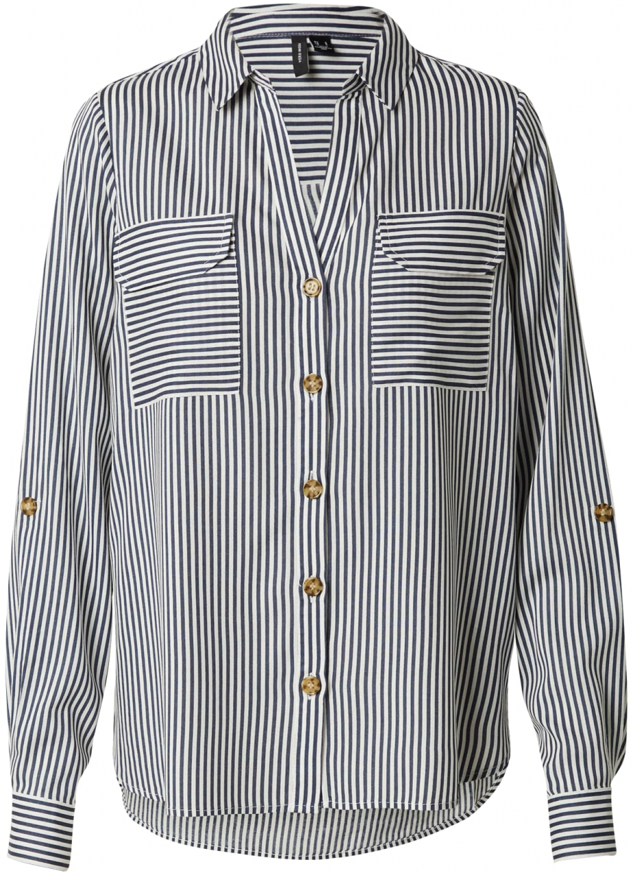 VERO MODA Blúzka 'VMBumpy'  čierna / biela