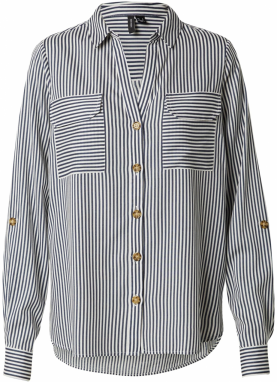 VERO MODA Blúzka 'VMBumpy'  čierna / biela