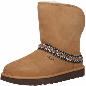 UGG Nízke čižmy 'Classic'  hnedá / tmavohnedá / biela