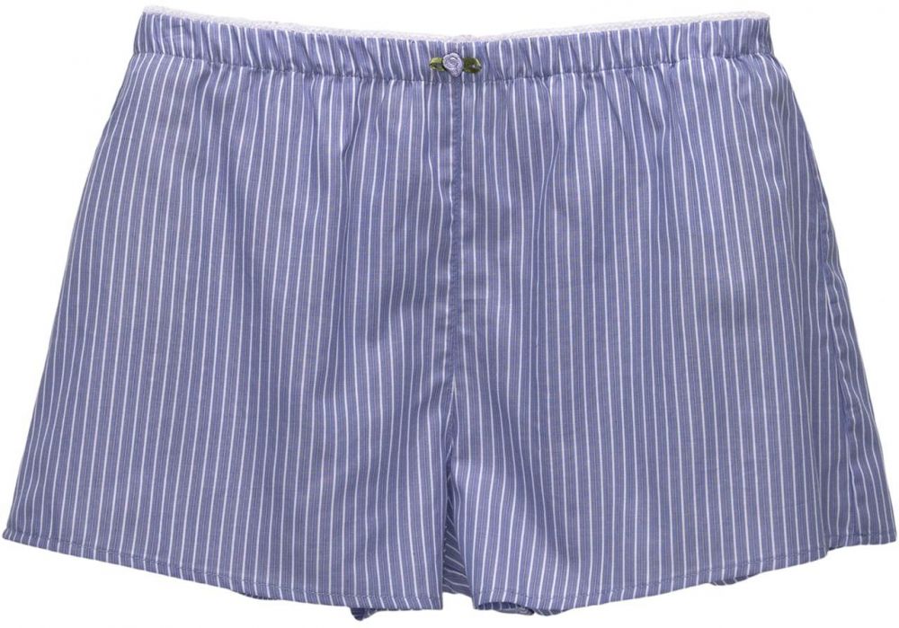 Pull&Bear Nohavice  modrá / biela