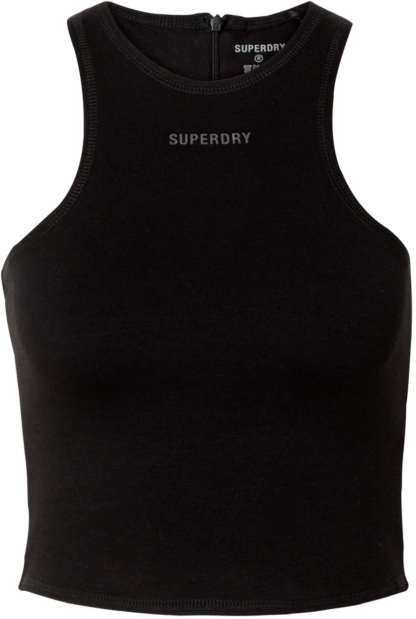 Superdry Top  svetlosivá / čierna