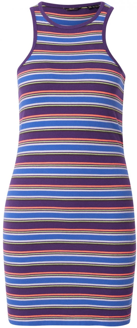 Superdry Šaty  modrá / tmavofialová / oranžová / biela