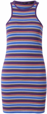 Superdry Šaty  modrá / tmavofialová / oranžová / biela