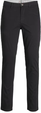 Jack & Jones Plus Chino nohavice 'JPSTMarco JJDave'  čierna / biela