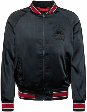 Superdry Prechodná bunda 'Sukajan'  hnedá / červená / čierna / biela