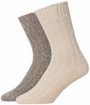 SNOCKS Ponožky  sivá melírovaná / biela ako vlna