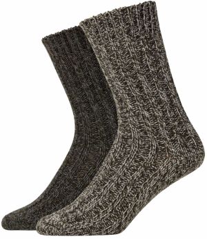 SNOCKS Ponožky  sivá melírovaná / olivová