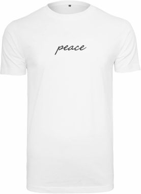 Mister Tee Tričko 'Peace Wording'  čierna / biela