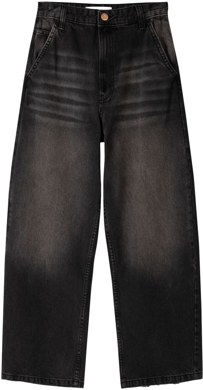 Bershka Džínsy  čierny denim