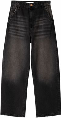Bershka Džínsy  čierny denim