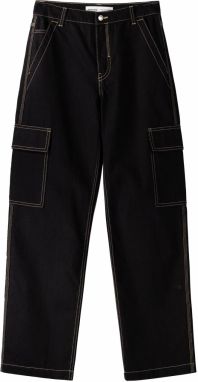 Bershka Rifľové kapsáče  piesková / čierna