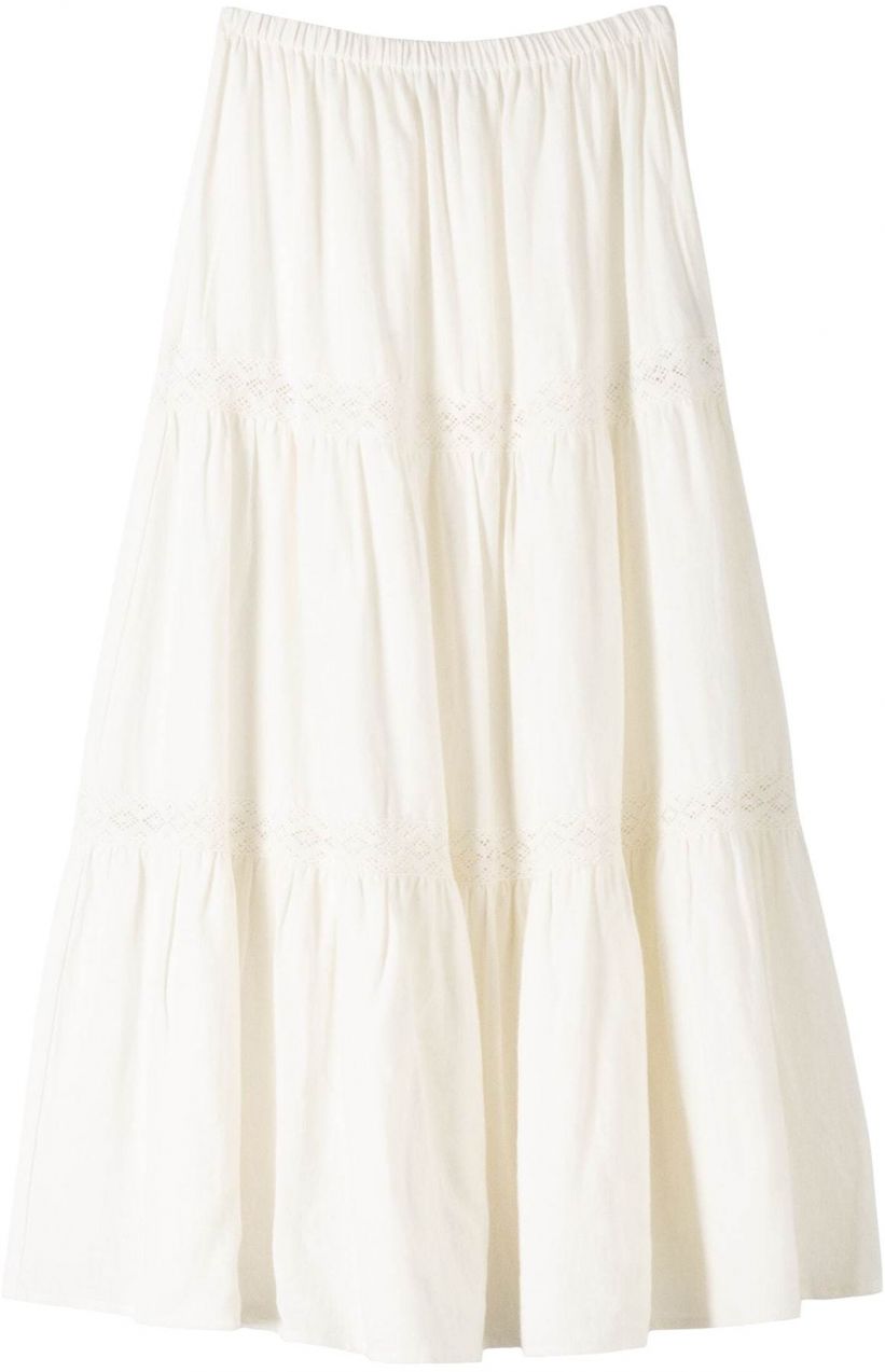 Bershka Sukňa  svetlobéžová