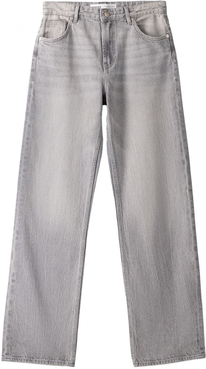 Bershka Džínsy  svetlosivá