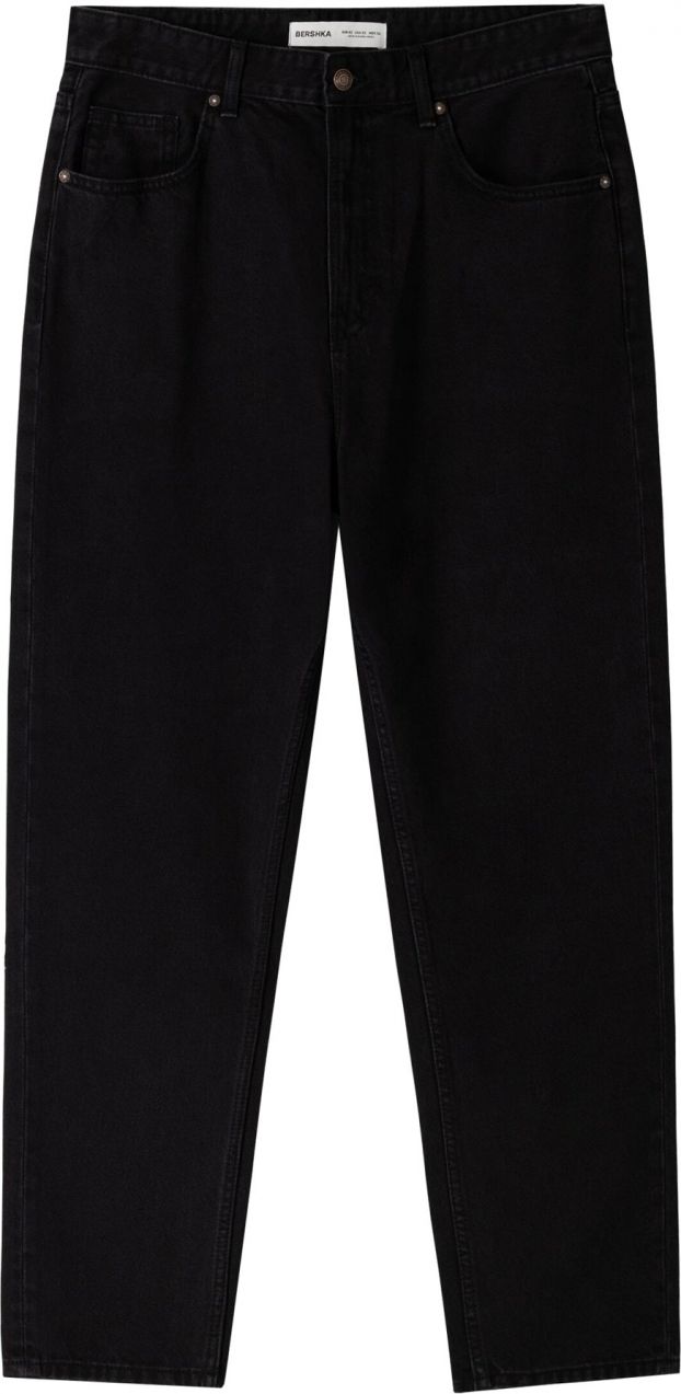 Bershka Džínsy  čierny denim