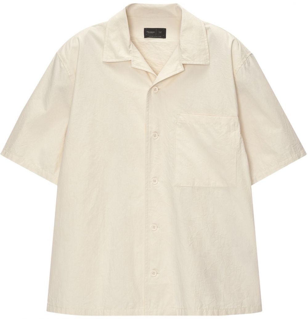 Pull&Bear Košeľa  biela ako vlna