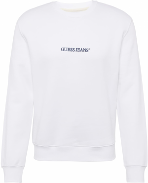 GUESS JEANS Mikina  tmavomodrá / biela