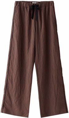 Bershka Nohavice  námornícka modrá / hnedá / biela