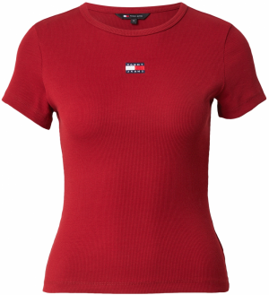 Tommy Jeans Tričko  tmavočervená