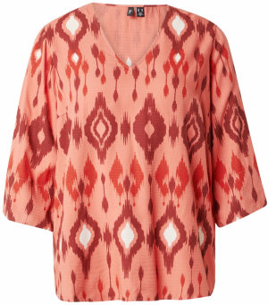 Vero Moda Curve Blúzka  homárová / rubínová / melónová / biela