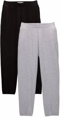 Pull&Bear Nohavice  sivá melírovaná / čierna