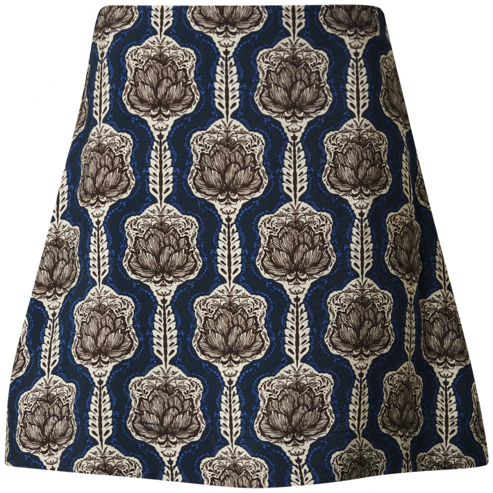 OBJECT Sukňa 'OBJEMMI'  svetlobéžová / námornícka modrá / kráľovská modrá / tmavohnedá