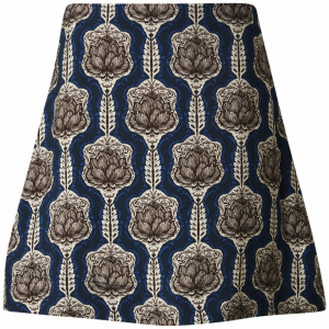 OBJECT Sukňa 'OBJEMMI'  svetlobéžová / námornícka modrá / kráľovská modrá / tmavohnedá