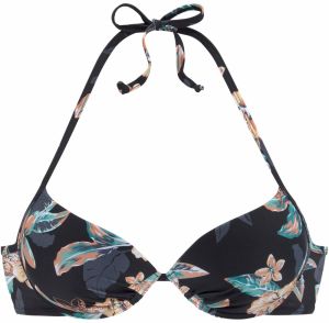 VENICE BEACH Bikinový top  modrá / svetlooranžová / ružová / čierna / biela