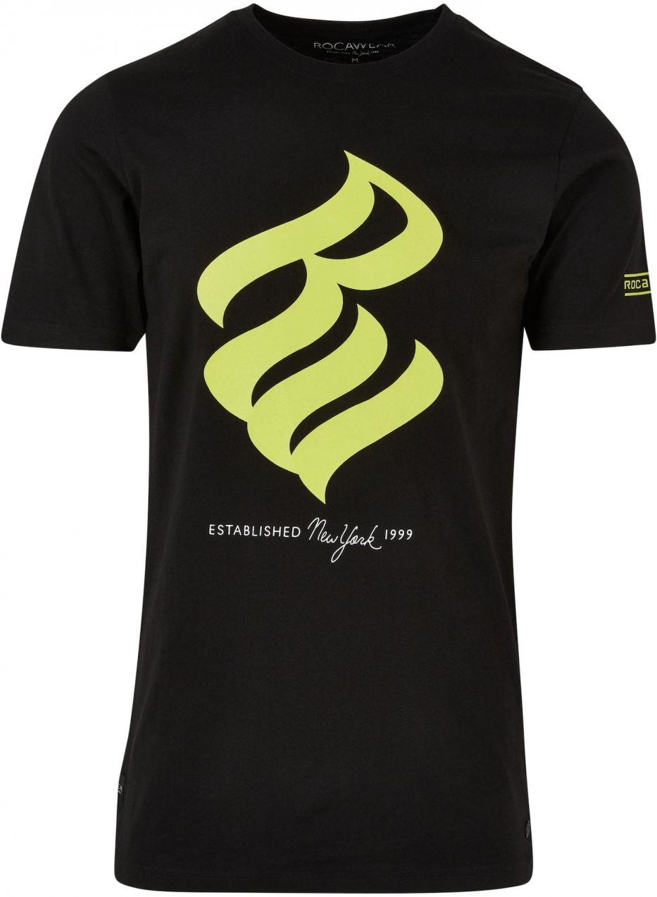 ROCAWEAR Tričko  žltá / čierna / biela