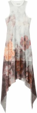 Desigual Letné šaty  sivá / oranžová / hrdzavo červená / čierna