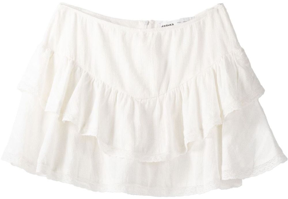 Bershka Sukňa  biela