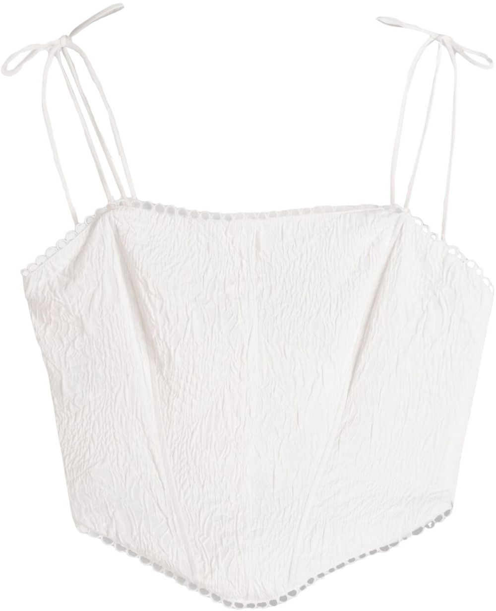 Bershka Top  šedobiela