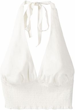 Bershka Top  šedobiela