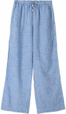 Bershka Nohavice  modrá / biela