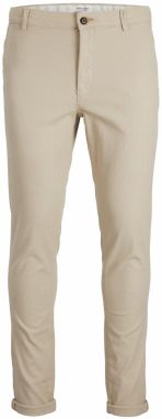 JACK & JONES Chino nohavice 'JJMarco'  krémová / čierna
