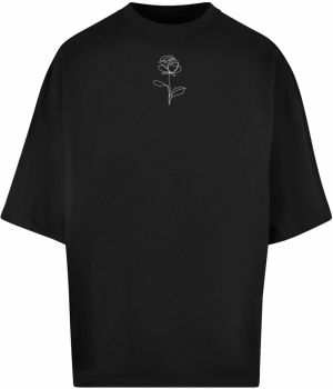 Merchcode Tričko 'Spring - Rose'  čierna / biela