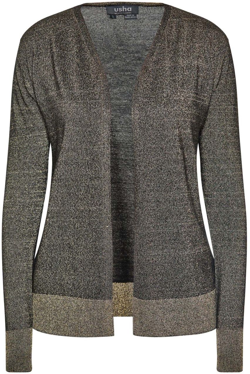 usha BLACK LABEL Kardigán  zlatá / čierna