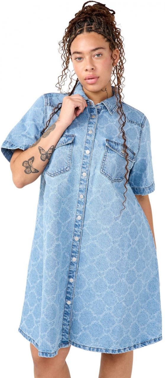 Zizzi Košeľové šaty 'JVERA'  modrá / modrá denim