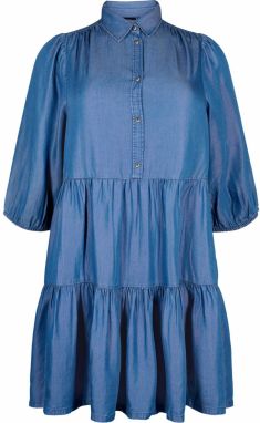 Zizzi Košeľové šaty 'MILLE'  modrá denim
