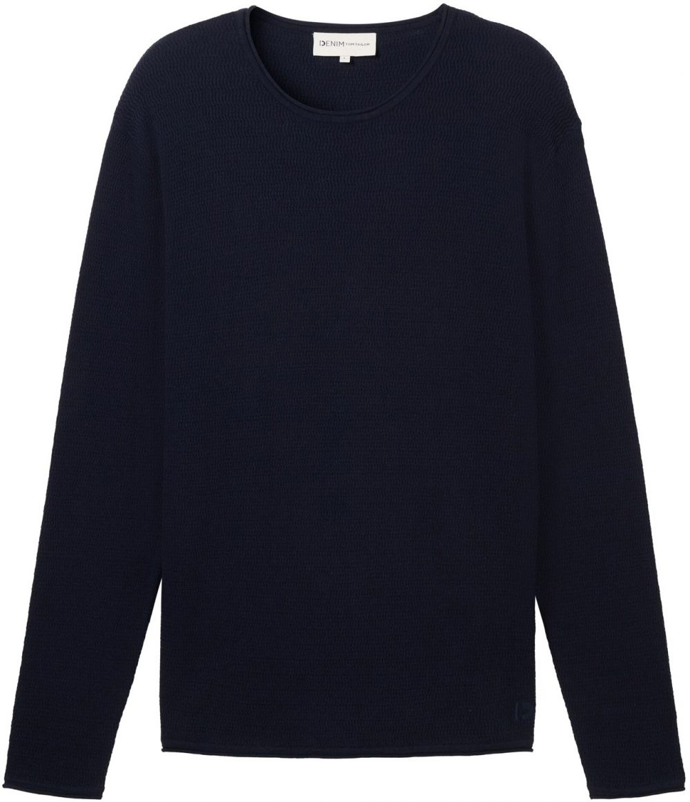 TOM TAILOR DENIM Sveter  námornícka modrá
