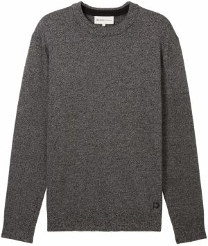 TOM TAILOR DENIM Sveter  antracitová / čierna